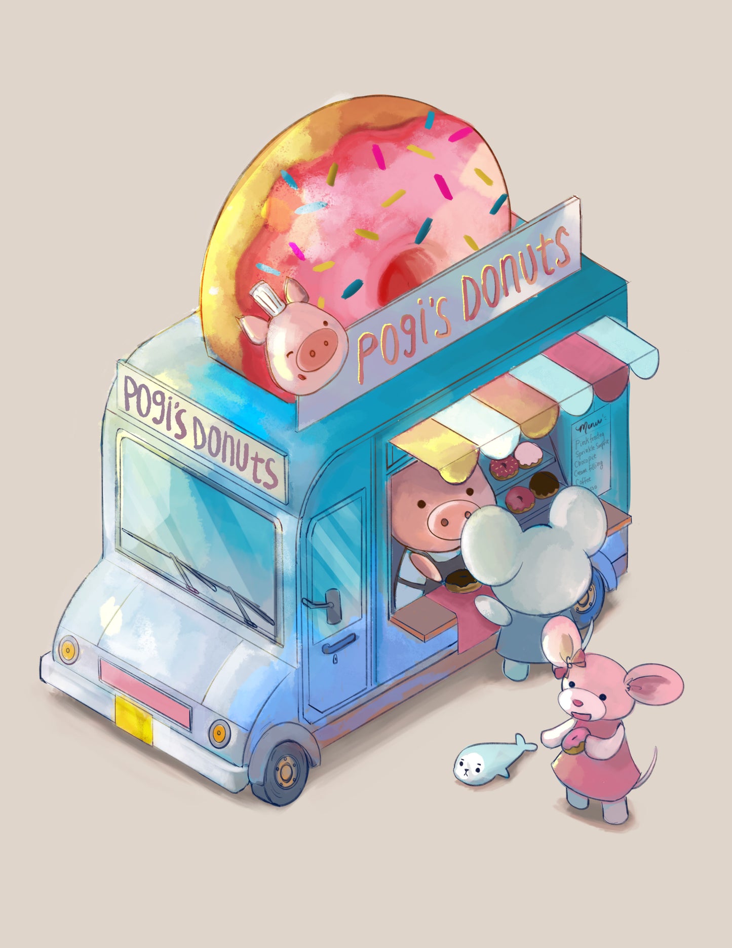 OC Postard- Pogi's Donuts
