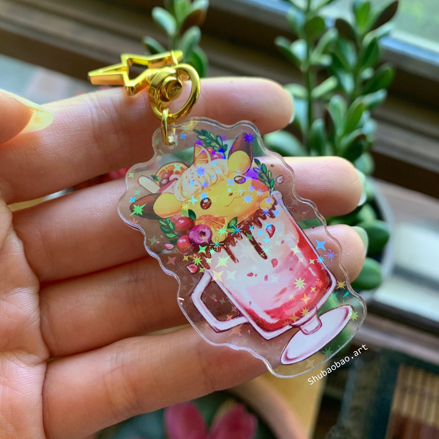Acrylic Keychain- Pika Parfait