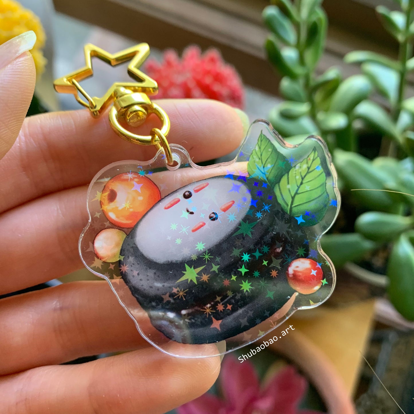 Acrylic Keychain- Noface Macaroon